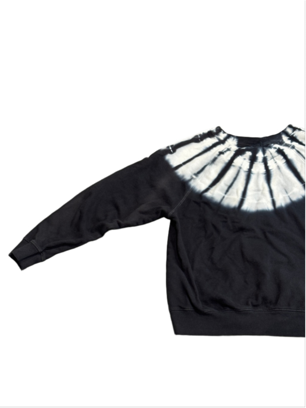 Old Navy Tie Dye Ombre Starburst Collar Oversized Cropped Crewneck Sweatshirt - Picture 4 of 5